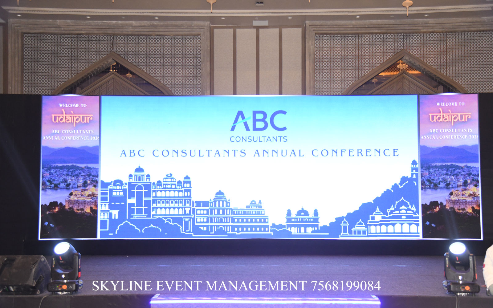 Corporate Event, Conference, Award Show, dj party setup, stage, ledwall, sound, photographer, production company Mementos by ITC Hotels Ekaaya Udaipur