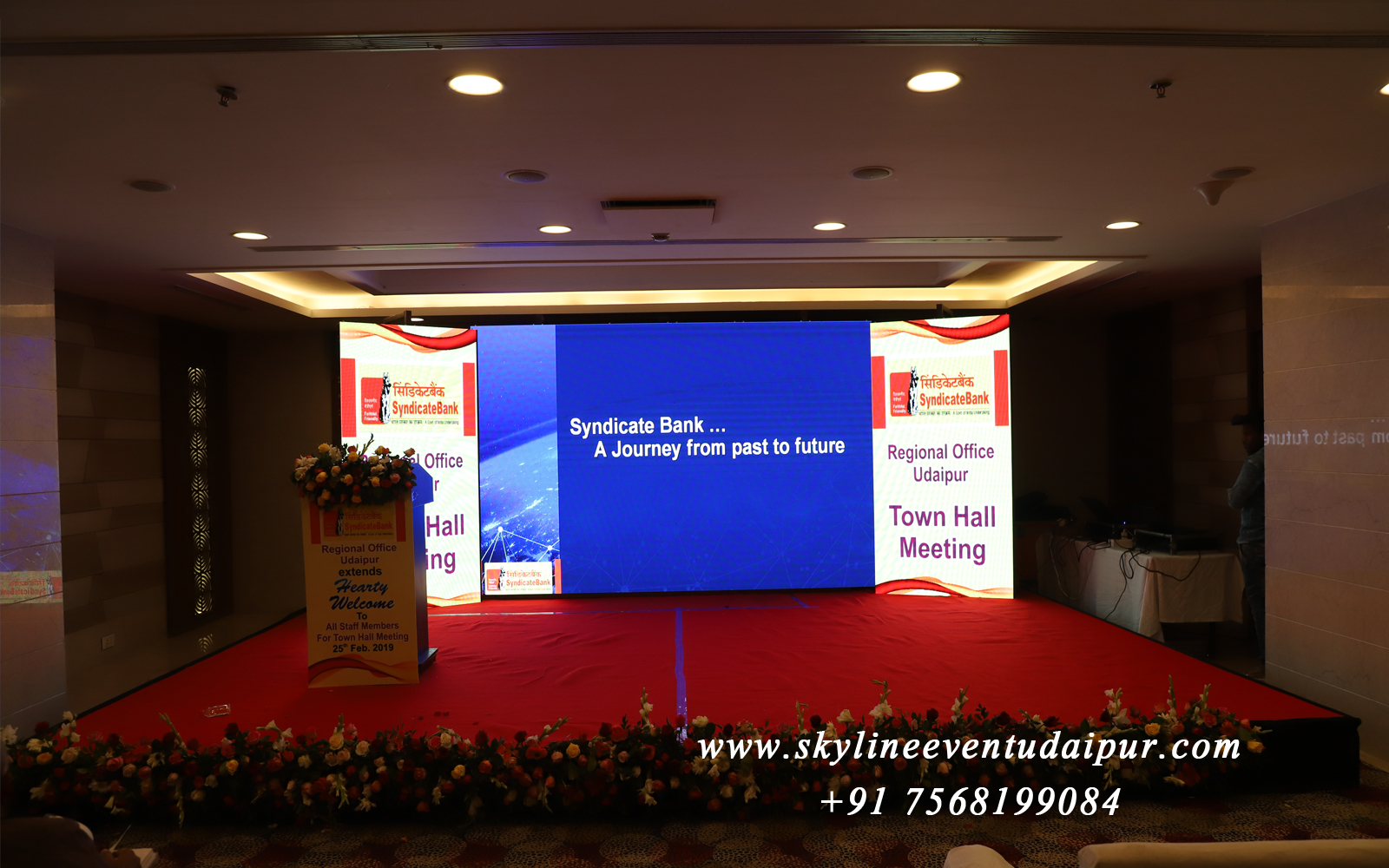 Syndicate Bank Corporate Meet Event Stage Fabrication Sound Led